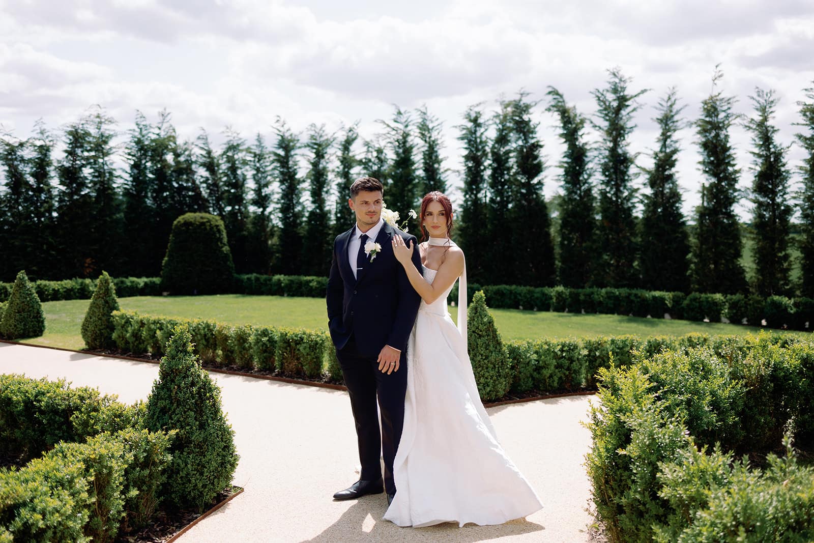 Editorial Romance at The Marquis, Suffolk – Keely & Brad in the Italian Gardens